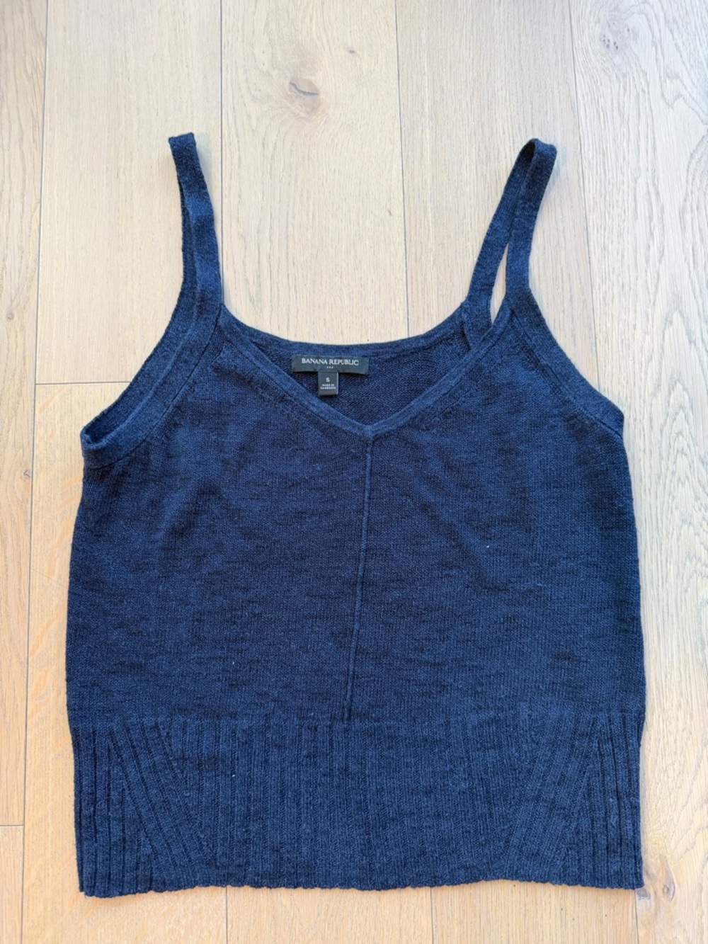 Banana Republic Dark Navy Knit V-Neck Camisole